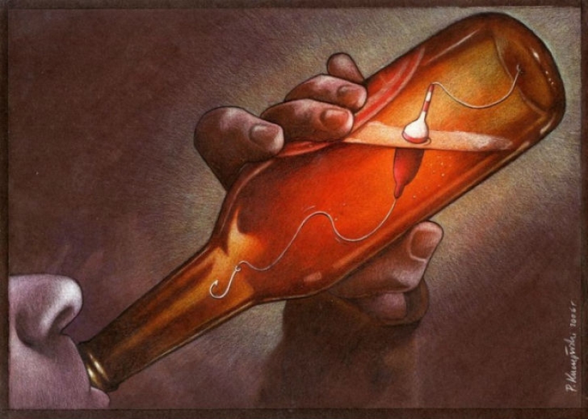 Parece que nuestro mundo se ha vuelto loco: 22 caricaturas cáusticas de Pavel Kuchinsky
