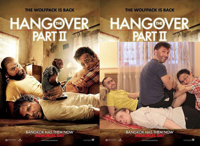 Parodies on posters for famous films
