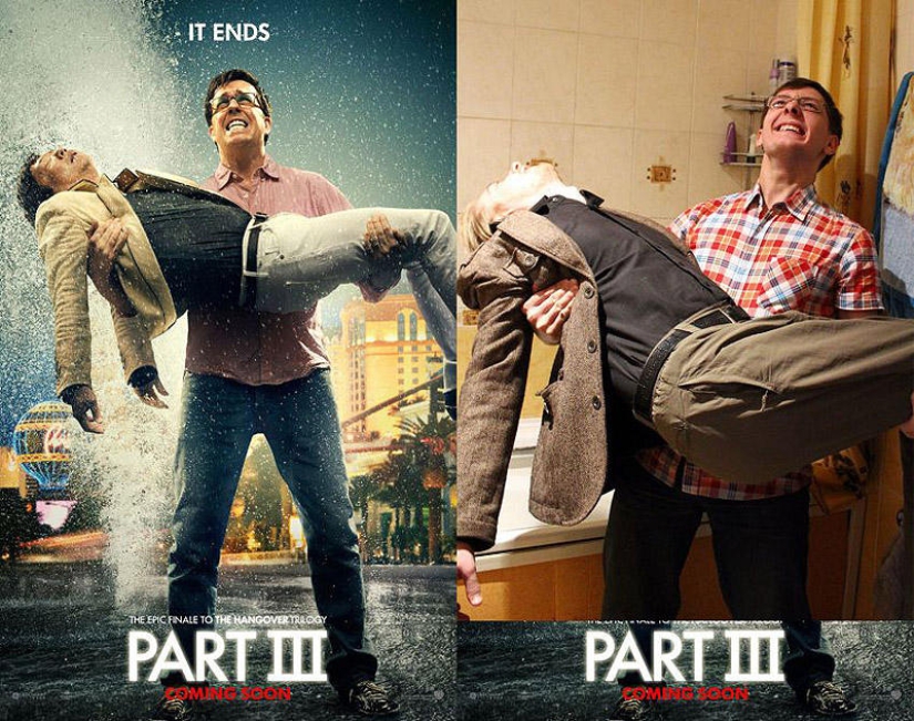 Parodies on posters for famous films