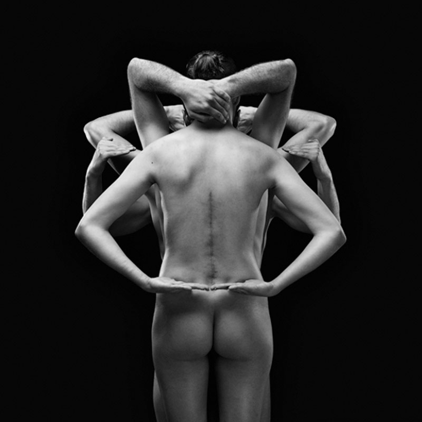 Patrones de borrado de personas desnudas por Olivier Valsecchi