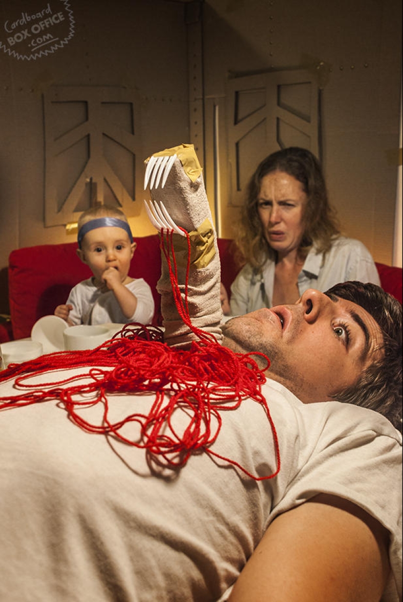Películas de cartón: divertidos padres recrean películas famosas