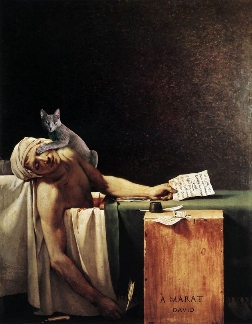 Photoshopping your cat into works of art is always appropriate!
