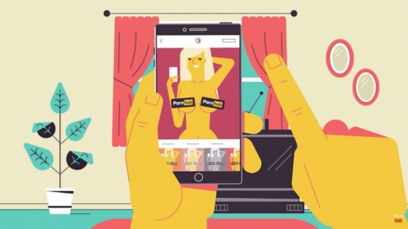 PornHub has released an application with stickers for intimate parts of the body