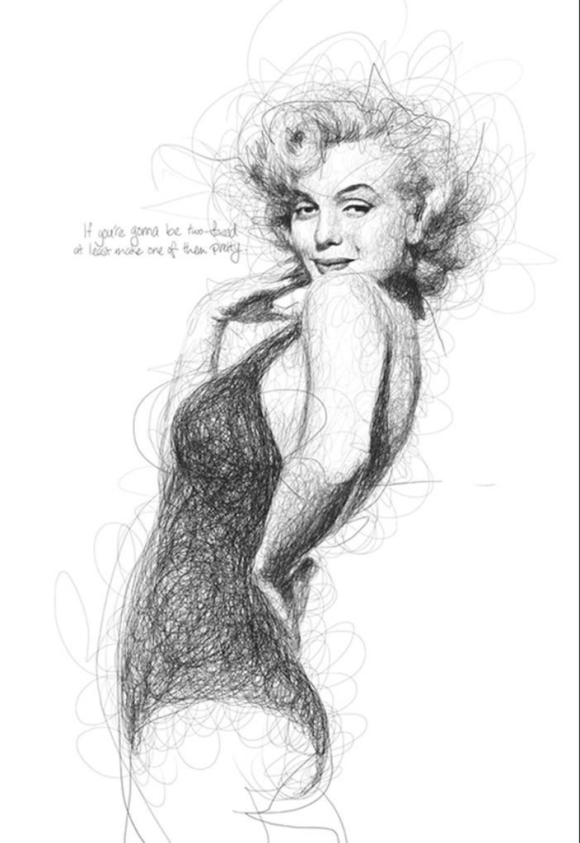 Portraits drawn by a child with dyslexia Portraits drawn by a child with dyslexia