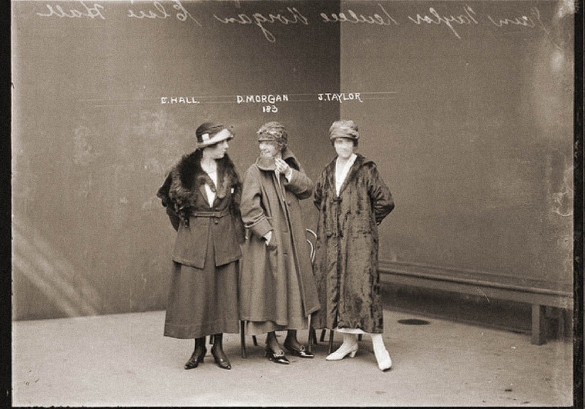 Portraits of criminals in the 1920s
