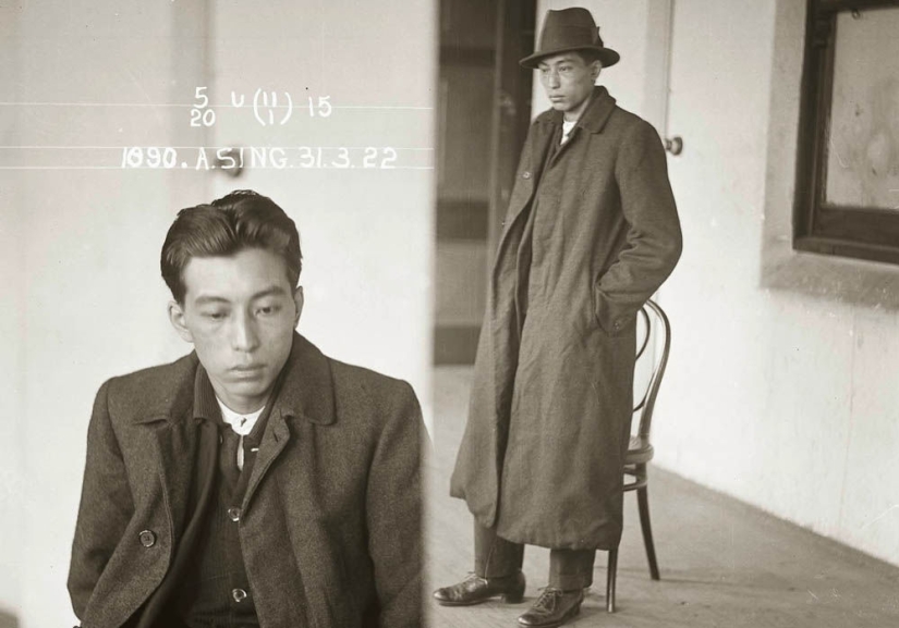 Portraits of criminals in the 1920s