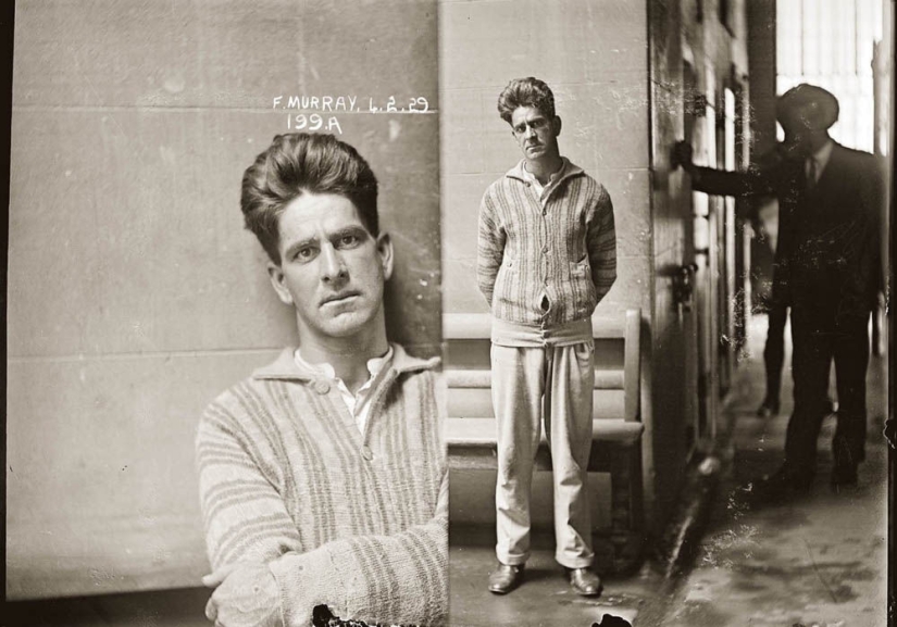 Portraits of criminals in the 1920s