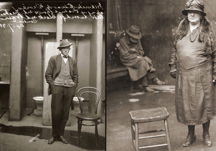 Portraits of criminals in the 1920s