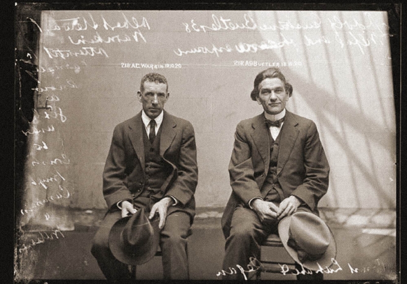 Portraits of criminals in the 1920s