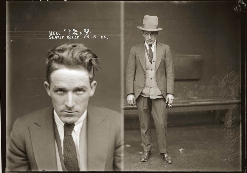 Portraits of criminals in the 1920s
