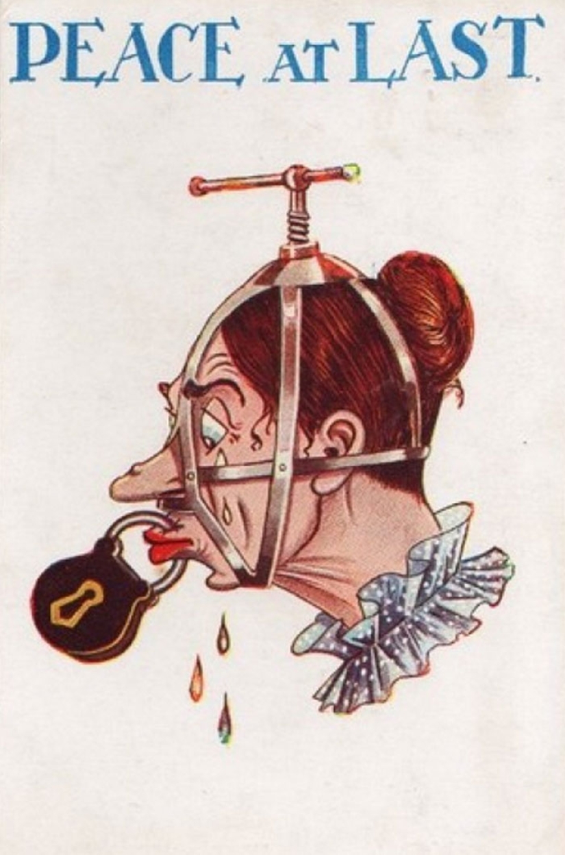 Postales retro que muestran el miedo de la sociedad al empoderamiento de las mujeres