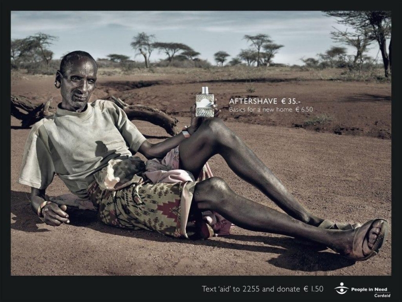 Publicidad social sobre personas necesitadas: &quot;Poco dinero - gran diferencia&quot;