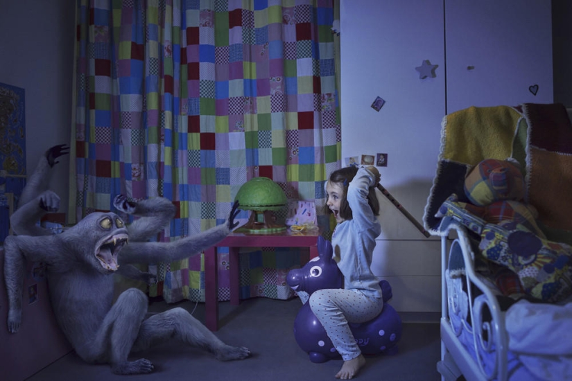 Quién es el jefe de la casa: un proyecto fotográfico divertido sobre niños y monstruos