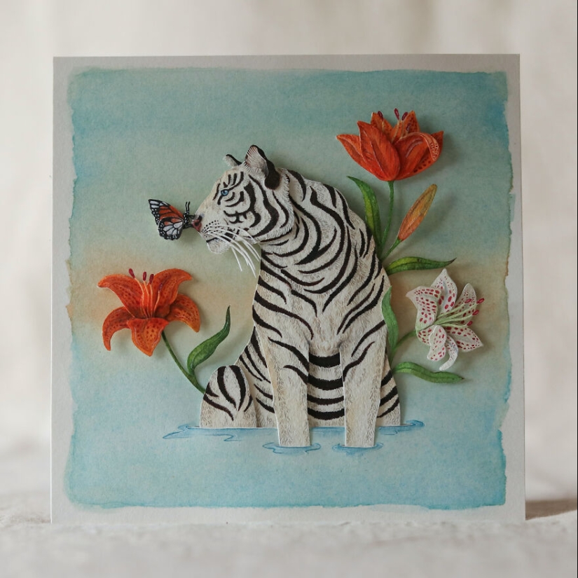 “Rare”: My Collection Of Paper Art To Show The Beauty Of Rare Genetic Mutation Of Albinism And Melanism