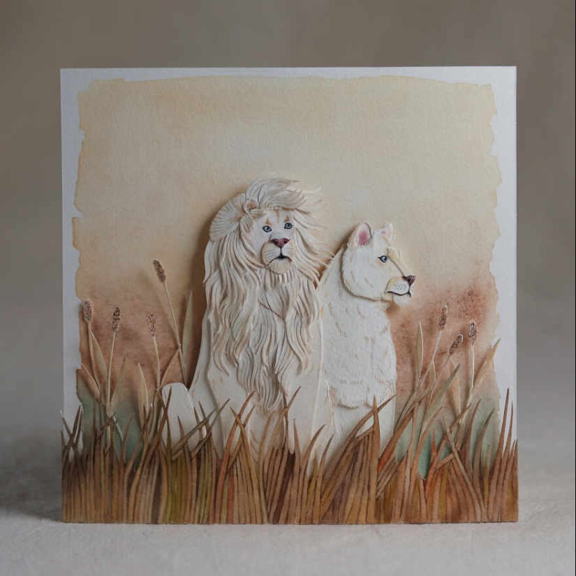“Rare”: My Collection Of Paper Art To Show The Beauty Of Rare Genetic Mutation Of Albinism And Melanism
