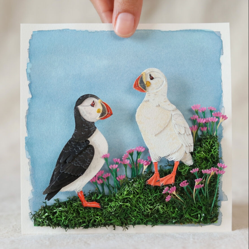 “Rare”: My Collection Of Paper Art To Show The Beauty Of Rare Genetic Mutation Of Albinism And Melanism