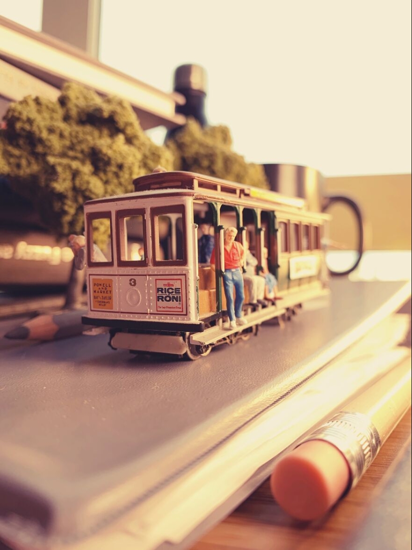 Recreo lugares de todo el mundo en mi escritorio usando miniaturas, y aquí están los mejores
