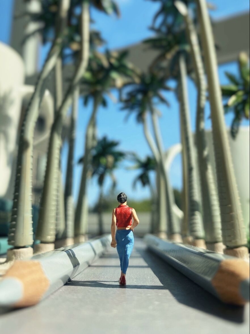 Recreo lugares de todo el mundo en mi escritorio usando miniaturas, y aquí están los mejores
