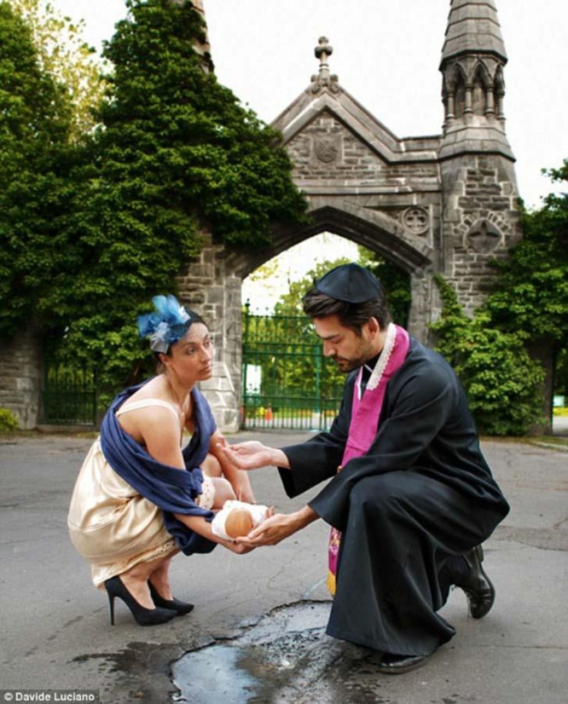 Road potholes as an art object Road potholes as an art object