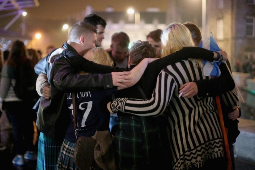 Scottish reaction to independence referendum results