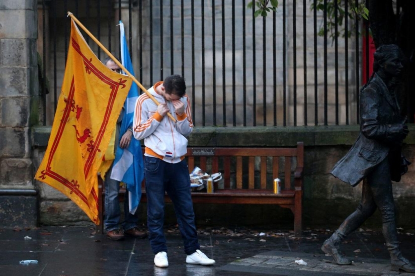 Scottish reaction to independence referendum results