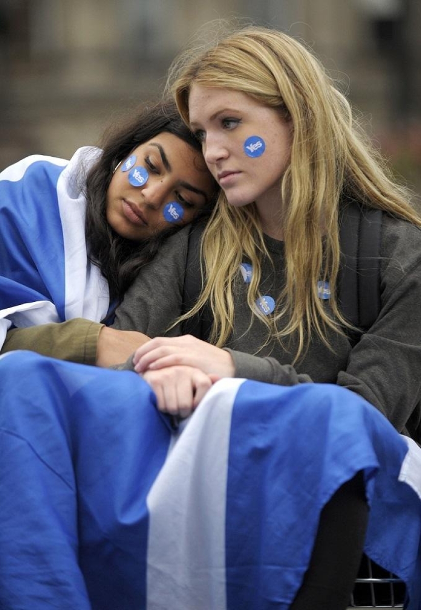 Scottish reaction to independence referendum results
