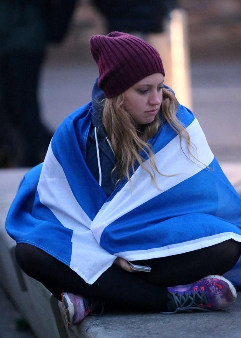 Scottish reaction to independence referendum results