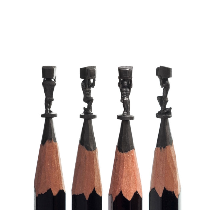 Sculptor from Ufa turns pencils into famous heroes