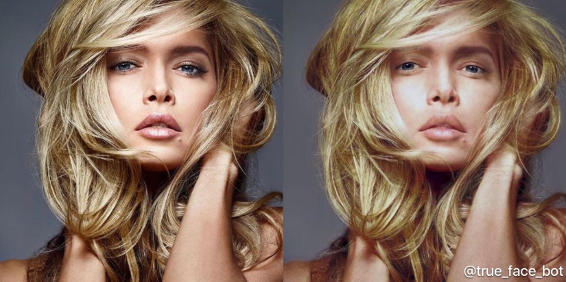 Se ha lanzado un bot "para quitar el maquillaje", que muestra los verdaderos rostros de las chicas pintadas