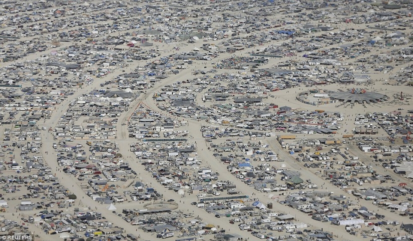 See the scale - Burning Man festival from a bird's eye view and more