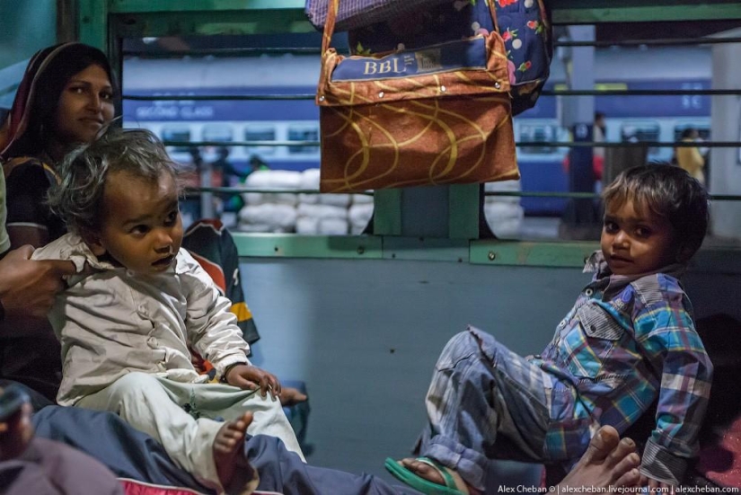 Shared carriage of an Indian train