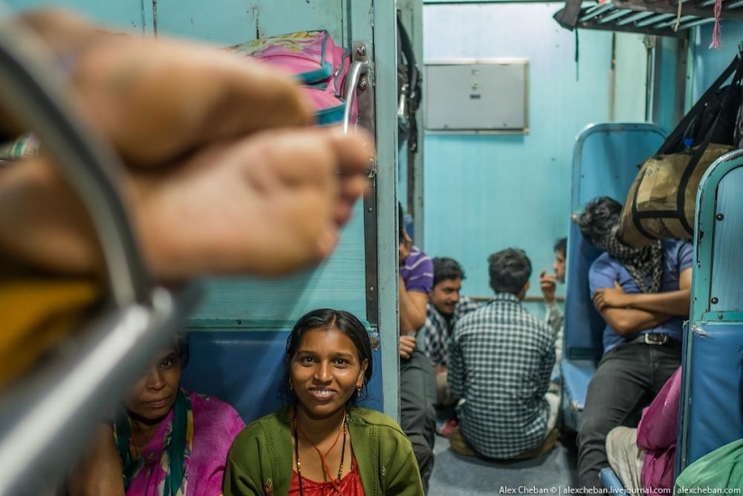 Shared carriage of an Indian train