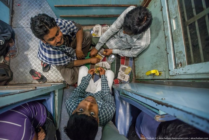 Shared carriage of an Indian train