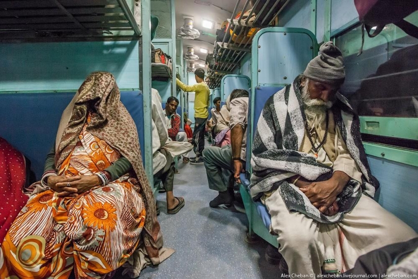 Shared carriage of an Indian train