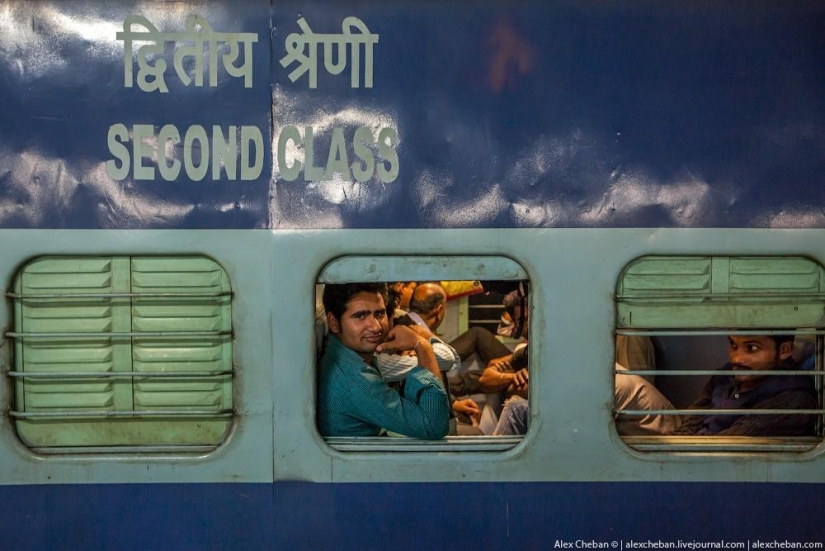 Shared carriage of an Indian train