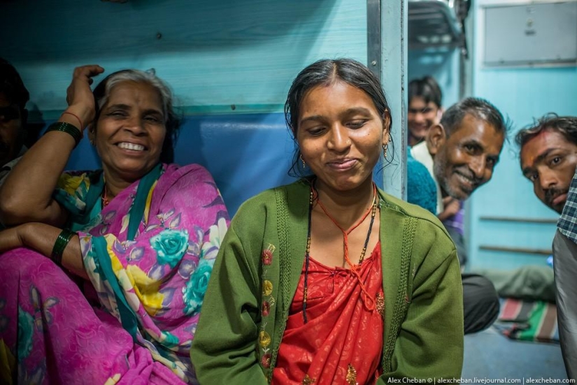 Shared carriage of an Indian train