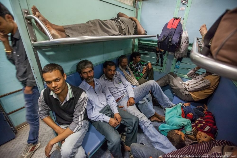 Shared carriage of an Indian train