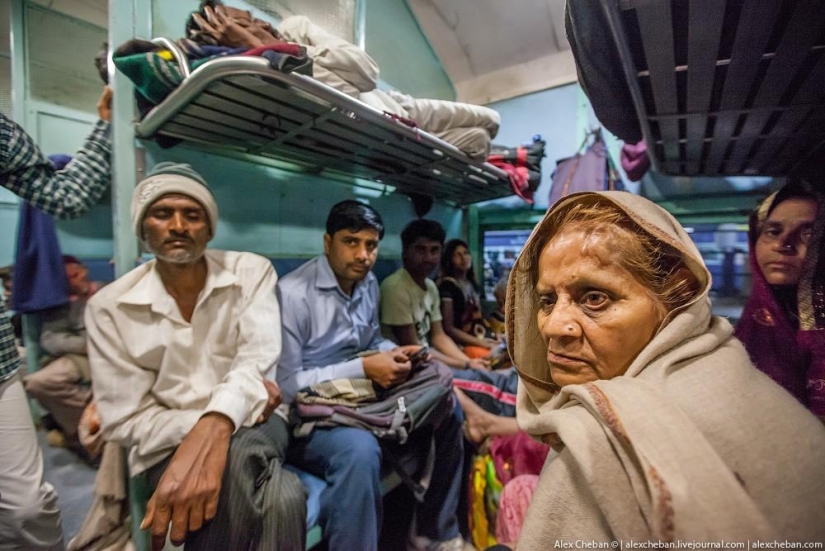 Shared carriage of an Indian train