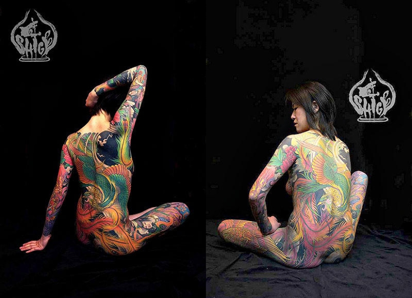 Shige es un tatuador japonés de cuerpo completo.