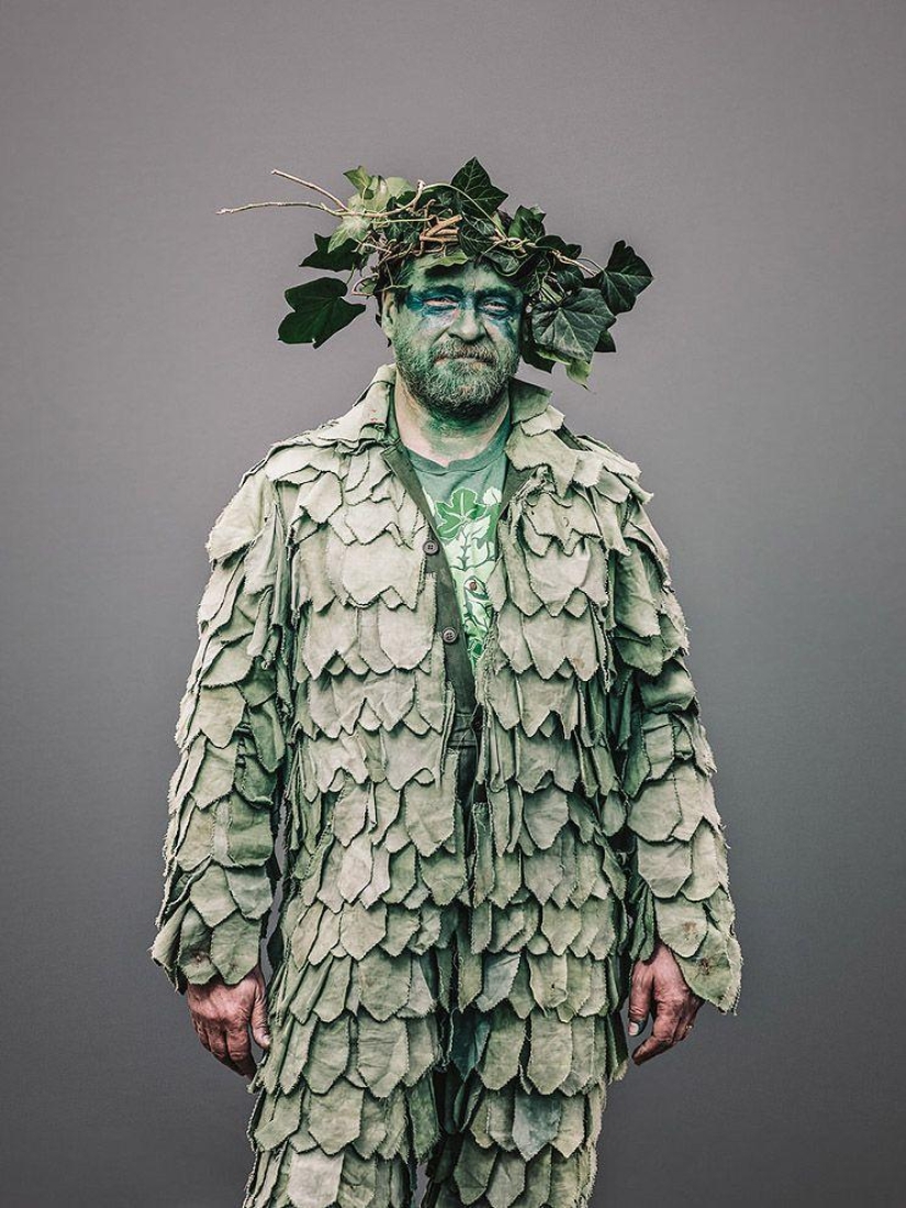 Shreks, elderly informals and other characters from the holiday Jack in green