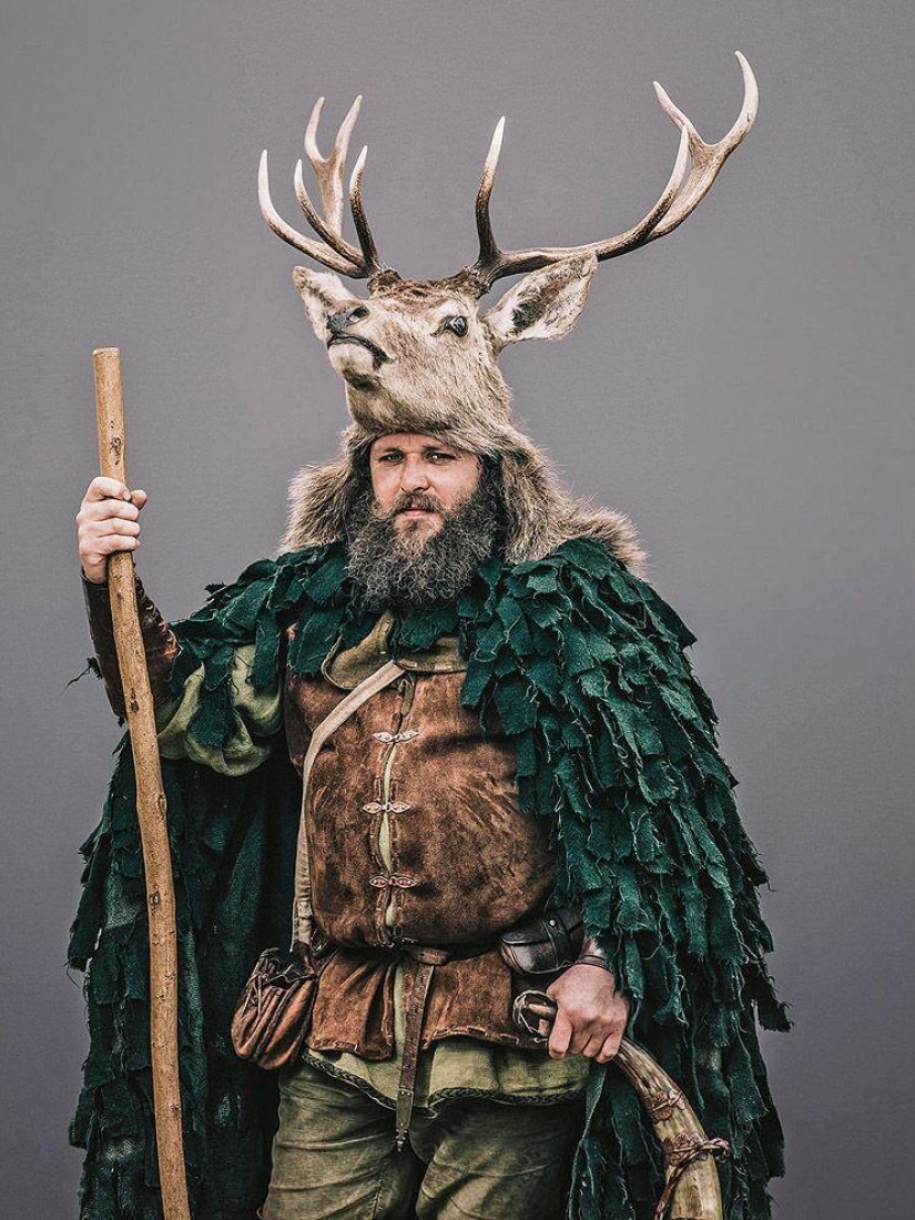 Shreks, elderly informals and other characters from the holiday Jack in green