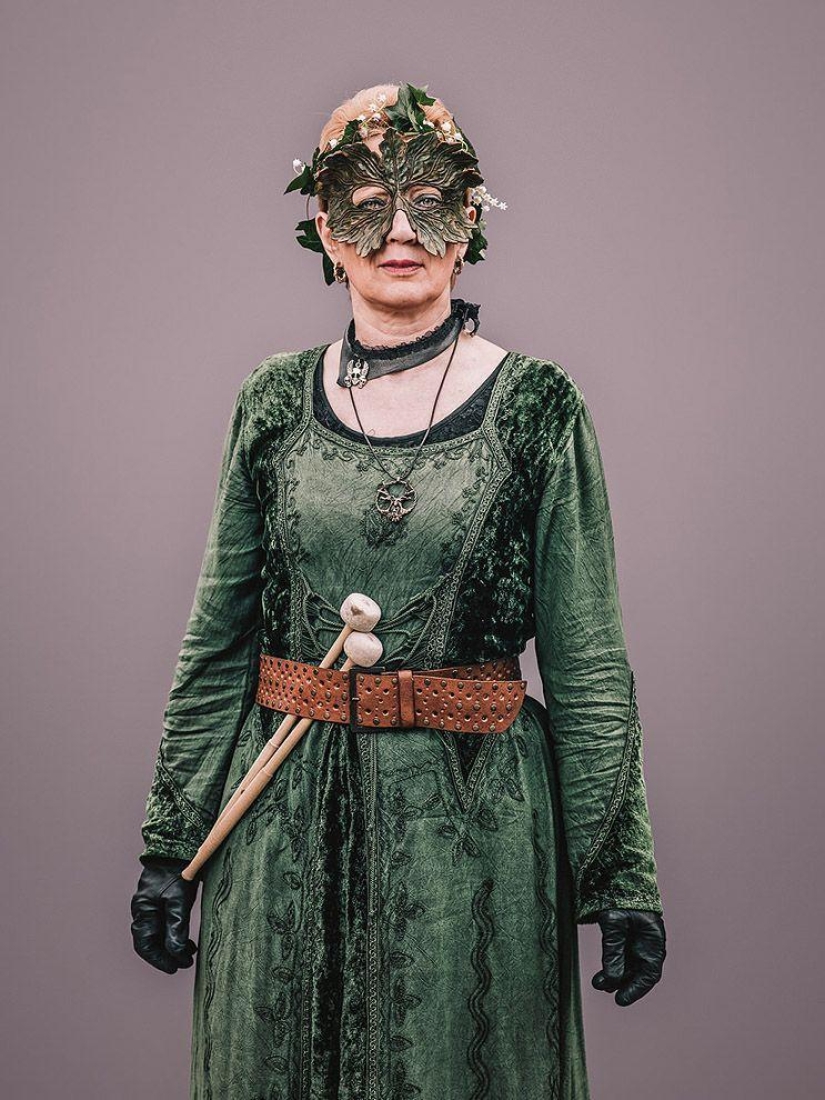 Shreks, elderly informals and other characters from the holiday Jack in green