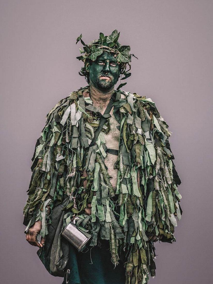 Shreks, elderly informals and other characters from the holiday Jack in green