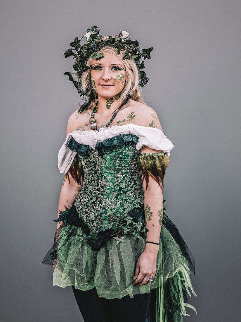 Shreks, elderly informals and other characters from the holiday Jack in green