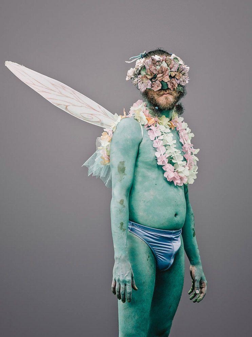 Shreks, elderly informals and other characters from the holiday Jack in green