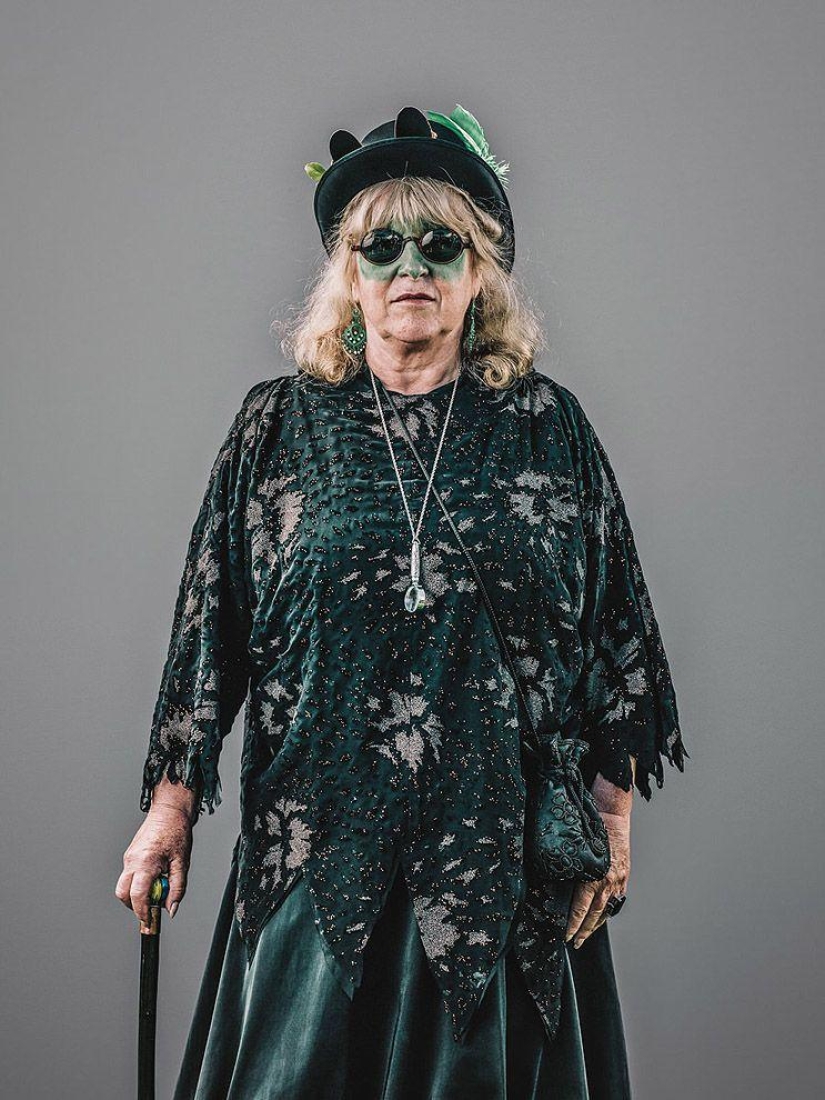 Shreks, elderly informals and other characters from the holiday Jack in green