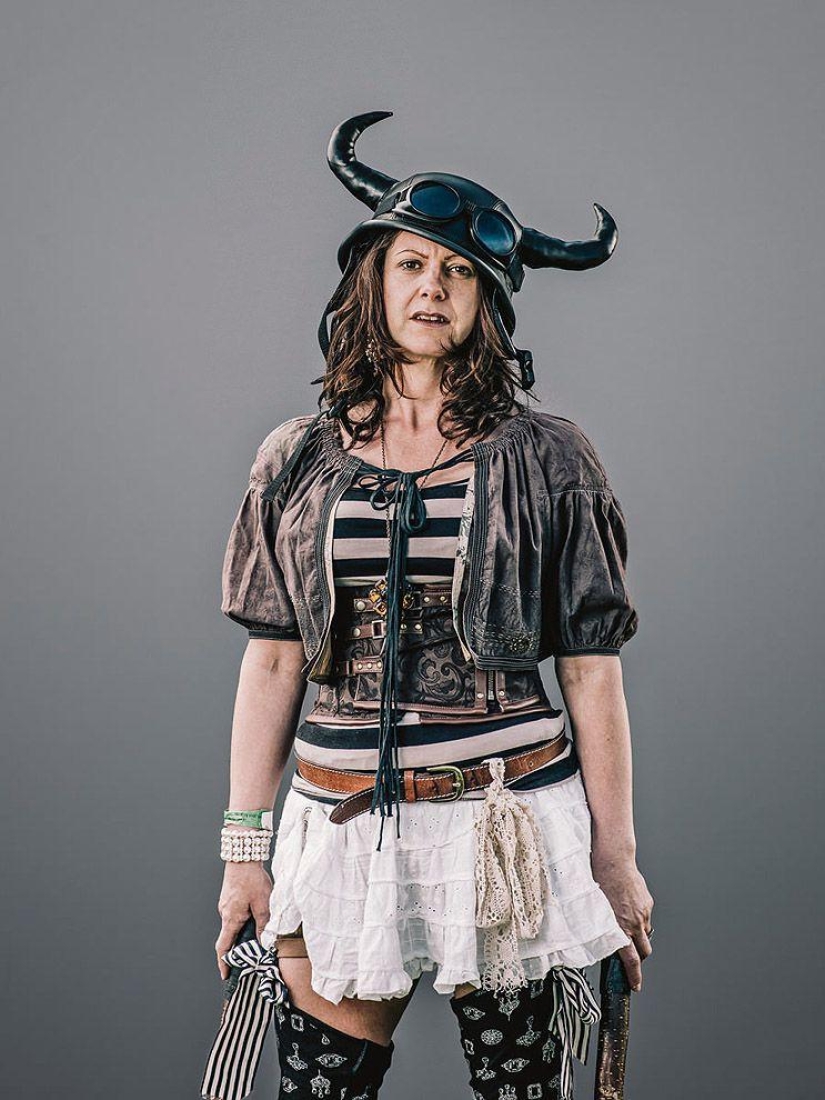 Shreks, elderly informals and other characters from the holiday Jack in green