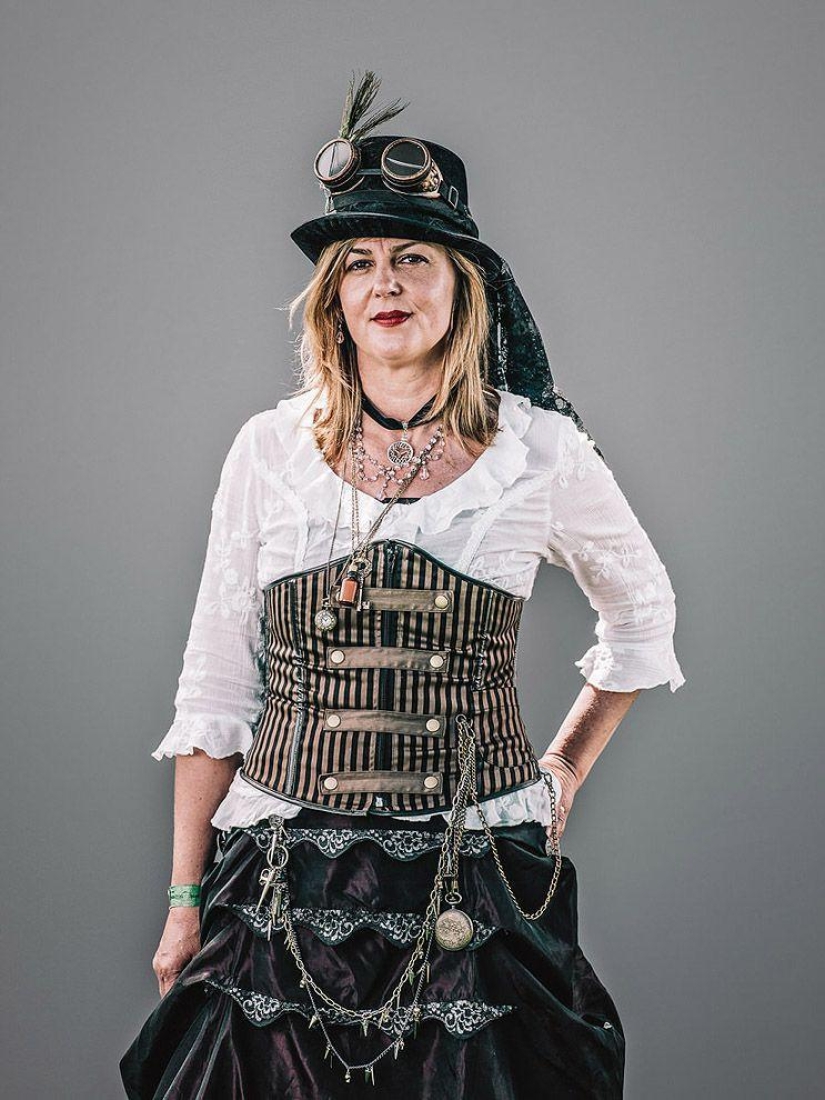 Shreks, elderly informals and other characters from the holiday Jack in green