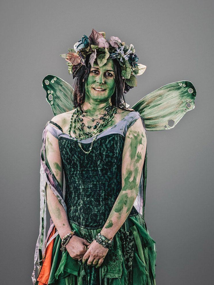 Shreks, elderly informals and other characters from the holiday Jack in green