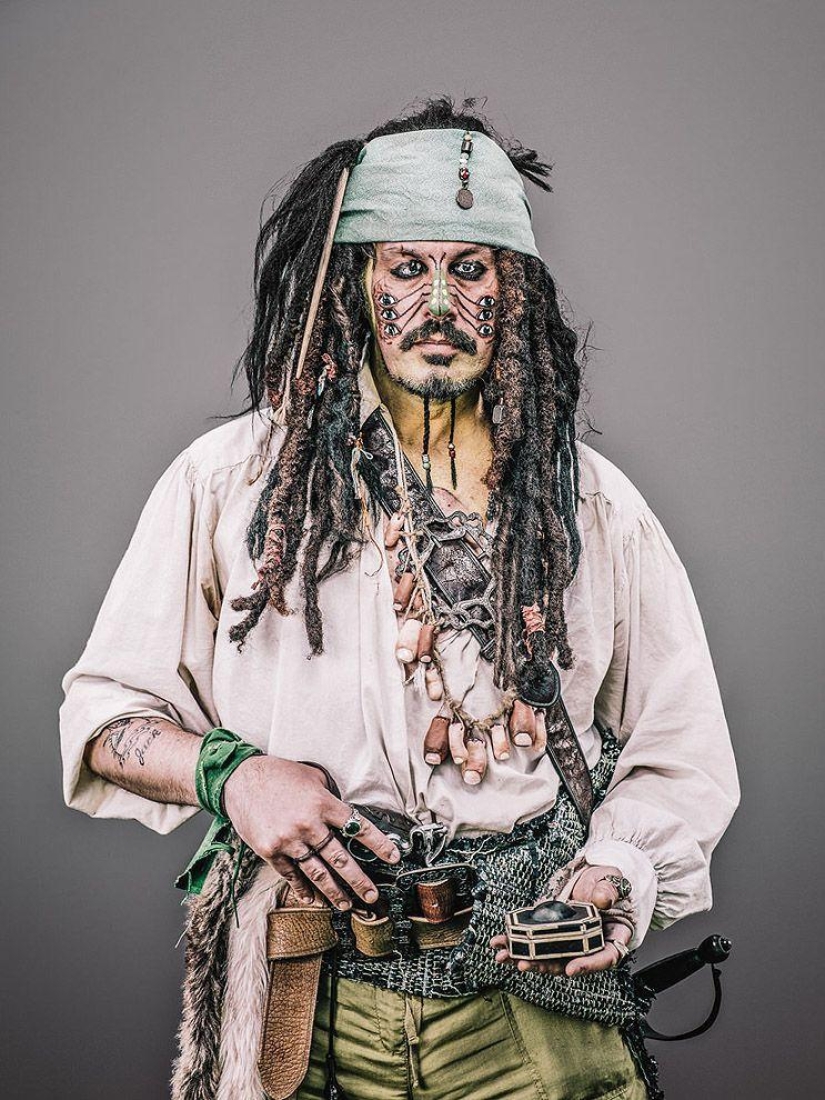 Shreks, elderly informals and other characters from the holiday Jack in green